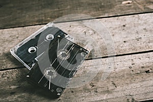 Old audio cassette tape