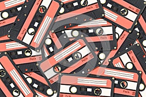 Old audio tape cassette