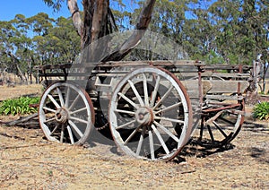 Old Australian settlers horse drawn wagon
