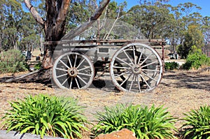 Old Australian settlers horse drawn wagon