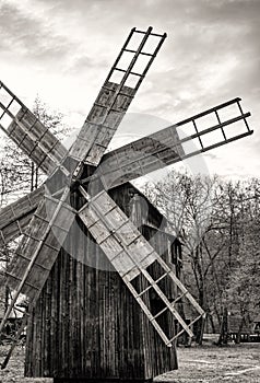 Old authentic traditional wind mill