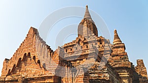 Old Bagan Brick Buddhist Temple Myanmar