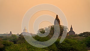 Old Bagan at Sunset Myanmar Burma