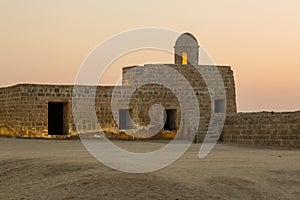 Old Bahrain Fort at Seef at sunset