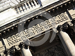 Old Bailey entrance Inscription