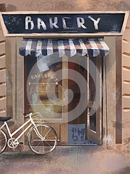Old bakery storefront