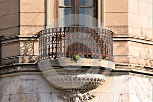 Old balcony in the city