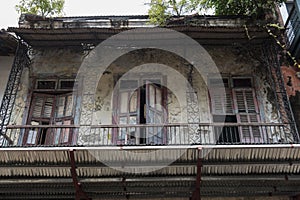 Old balcony and doors in the Old Town of Panama