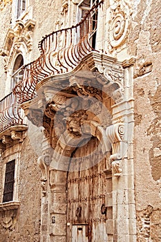 Old balcony, Syracuse, Italy