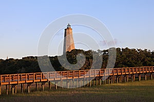 Old Baldy Lighthouse in Bald Head Island, North Carolina