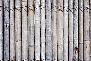 Old bamboo fencing for garden, wall or decorating
