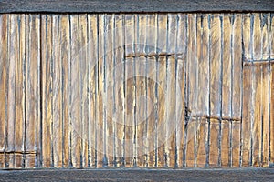 Old bamboo wall texture pattern background