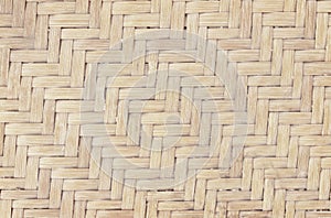 Old bamboo weaving pattern, woven rattan mat texture for background and design art work