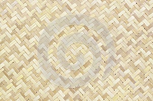 Old bamboo weaving pattern, woven rattan mat texture for background and design art work