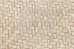 Old bamboo weaving pattern, woven rattan mat texture for background and design art work