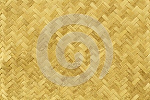 Old bamboo weaving pattern, woven rattan mat texture for background