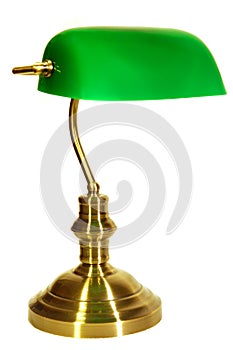 Old banker style lamp