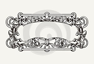 Old Banner High Ornate Background