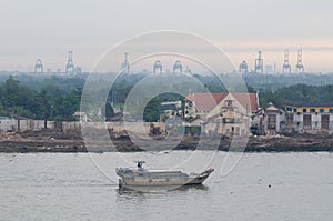 Old barge on Saigon River