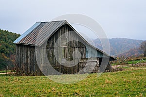 Old barn along the Blue Ridge Parkway in the Appalachian Mountains of Virginia