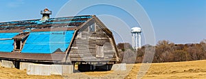 Old barn being rehabilitated in a new development