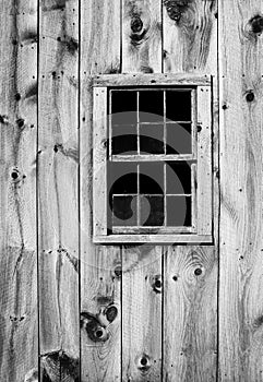 Old Barn Boards with Window and broken glass