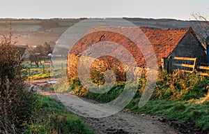 Old barn on the Cotswold Way