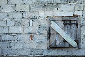 Old Barn Door closed with wooden rust door