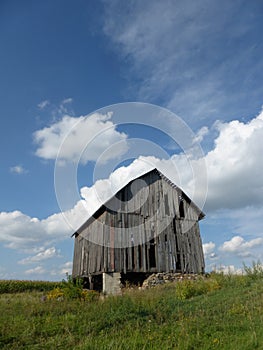 Old barn on a hill