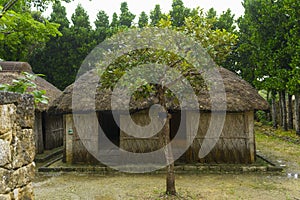 Old barn house of Okinawa Village at Ocean Expo Park in Okinawa