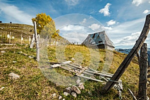 Old barn in Lukomir, last village in Bosnia