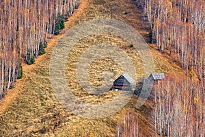 old barn on the montain