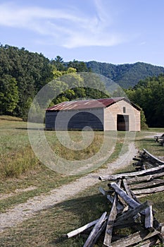 Old Barn and Split Rail Fence