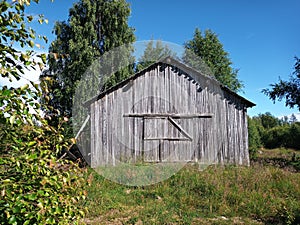 Old barn in Vasterbottens Lan in Sweden