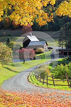 Old barn in Vermont rural side