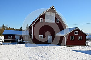 Old Barn in winter