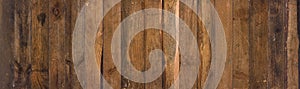 Old barn wood background texture. Vintage weathered rough planks wide wall