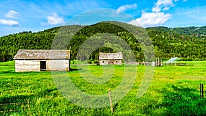 Old barns along the Heffley-Louis Creek Road in BC, Canada