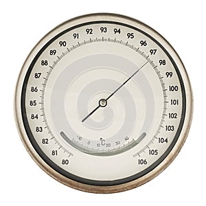 Old barometer isolated