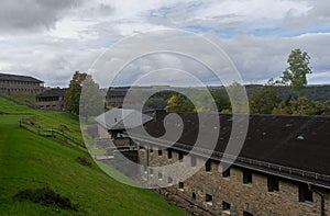 Old barracks called Vogelsang in the region Eifel