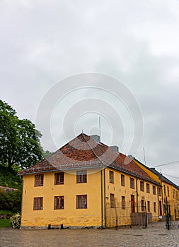 Old barracks on the territory of the Akershus fortress in Oslo, Norway