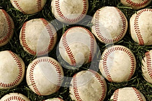 Old baseballs photo