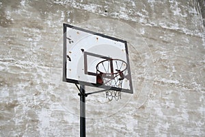 Old basketball basket