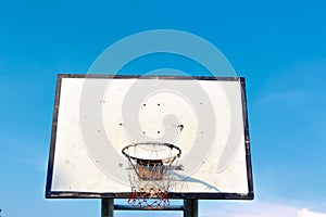 An old basketball hoop (front)