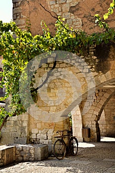 The old bastide of Monpazier, Dordogne, France