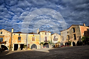 The old bastide of Monpazier, Dordogne, France photo