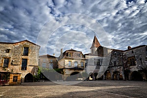 The old bastide of Monpazier, Dordogne, France photo