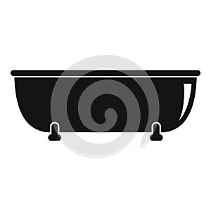 Old bathtube icon, simple style photo