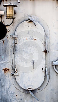 Old battleship door