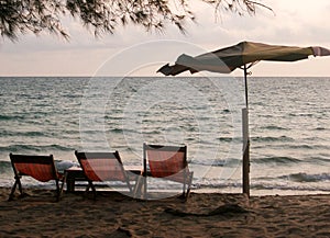 Old beach chairs